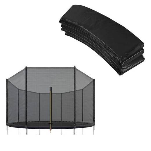 Osłona na sprężyny z siatką do trampoliny zewnętrzną 8FT 244/250/252 cm czarna