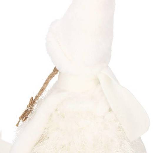 Para laleczek 34 cm ozdoba świąteczna, figurka świąteczna, gnom białe