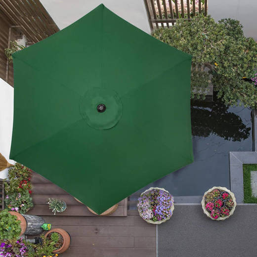 Parasol ogrodowy składany 260 cm duży na balkon zielony