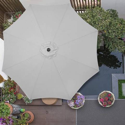 Parasol ogrodowy składany 300 cm duży na balkon szary