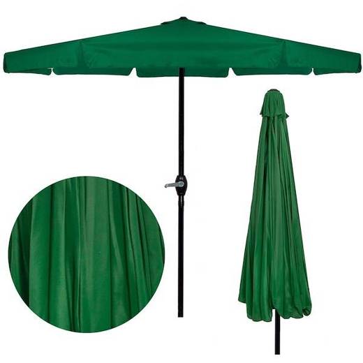 Parasol ogrodowy składany 410 cm duży na balkon zielony