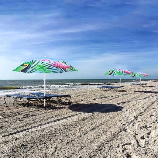 Parasol plażowy 180 cm parasol do ogrodu flamingi