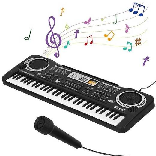 Pianino elektryczne keyboard z mikrofonem dla dzieci