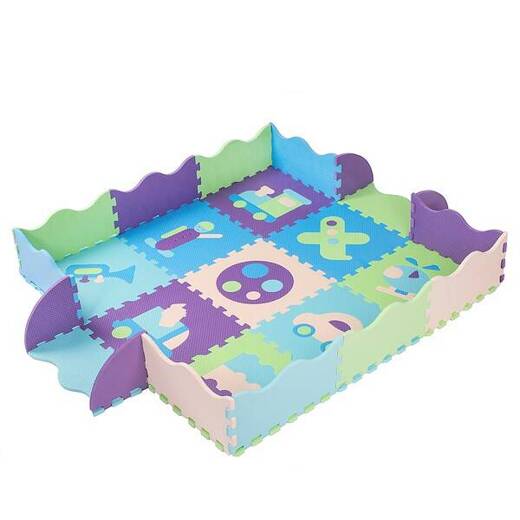 Piankowe puzzle dla dzieci 90x90 cm mata piankowa 77 elementów