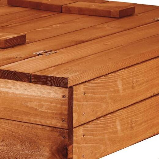 Piaskownica drewniana zamykana 98x98 cm z ławkami drewno impregnowane