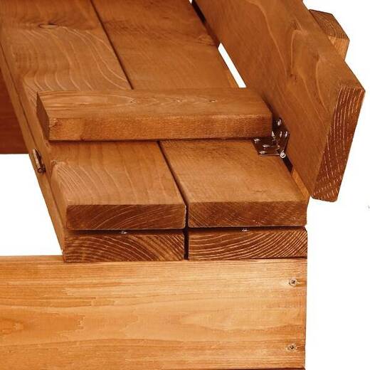 Piaskownica drewniana zamykana 98x98 cm z ławkami drewno impregnowane
