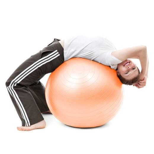 Piłka do ćwiczeń gimnastyczna 55cm rehabilitacyjna pomarańczowa