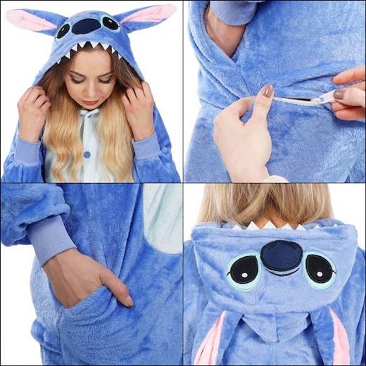 Piżama kigurumi Stitch kombinezon jednoczęściowy damska rozmiar L
