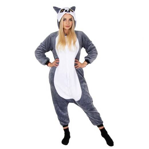 Piżama kigurumi lemur kombinezon jednoczęściowy damski rozmiar S