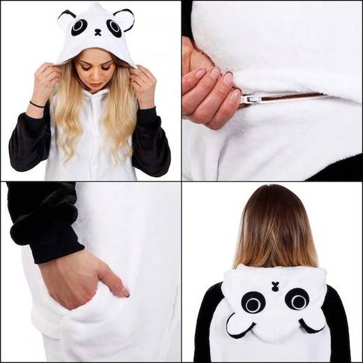 Piżama kigurumi panda kombinezon jednoczęściowy damski rozmiar S