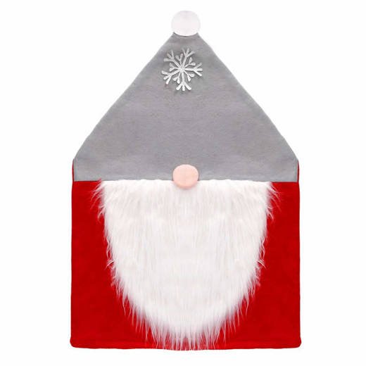 Pokrowiec na krzesło, czapka świąteczny skrzat zestaw 4 szt. czerwony 