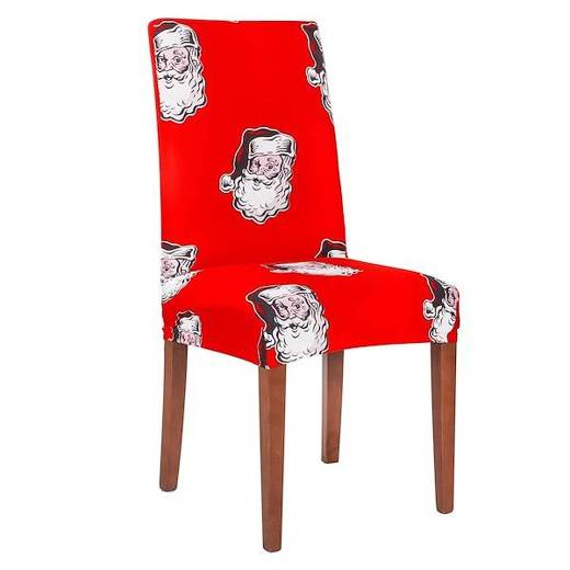 Pokrowiec na krzesło elastyczny świąteczny Mikołaj