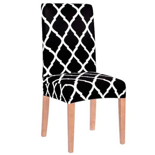 Pokrowiec na krzesło marokańska koniczyna czarny