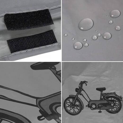 Pokrowiec na rower 200x100 cm plandeka wodoodporna UV ochrona na skuter, motor szara