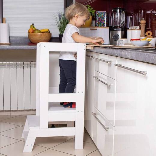 Pomocnik kuchenny 90cm kitchen helper, podest dla dzieci 90 cm biały