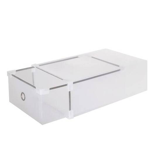 Pudełko na buty z szufladą 31x20,5x11 cm biały organizer zestaw 10 szt.