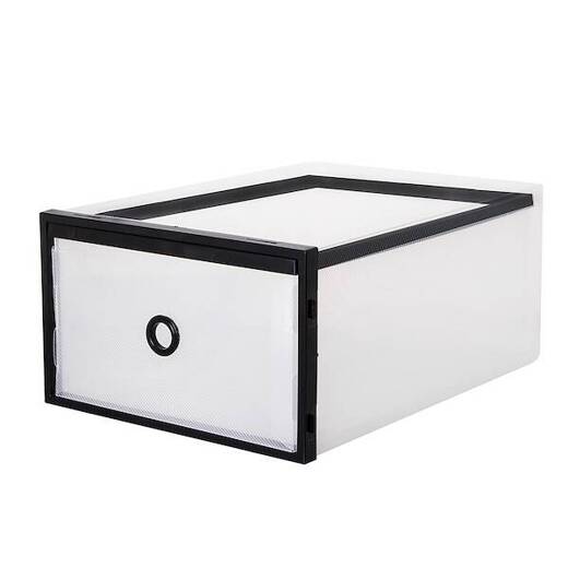 Pudełko na buty z szufladą 35x24x12 cm biały organizer zestaw 10 szt.