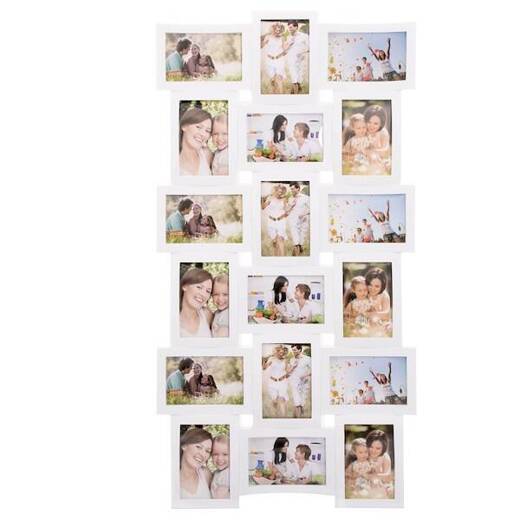 Ramka na zdjęcia 18 zdjęć multiramka 10x15 biała
