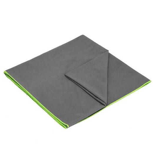 Ręcznik plażowy szybkoschnący 180x90 cm z mikrofibry szaro-zielony