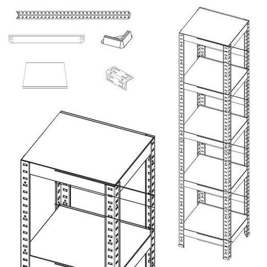 Regał metalowy z 5 półkami 180x40x40cm 875kg do garażu, piwnicy 