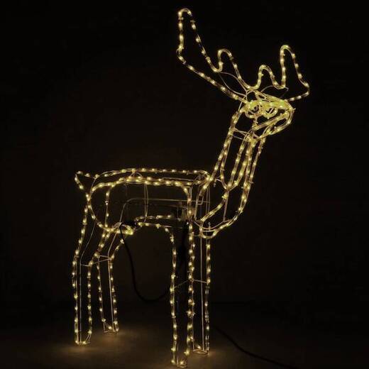 Renifer Led 115 cm świąteczny z ruchomą głową świetlna dekoracja do ogrodu biały ciepły