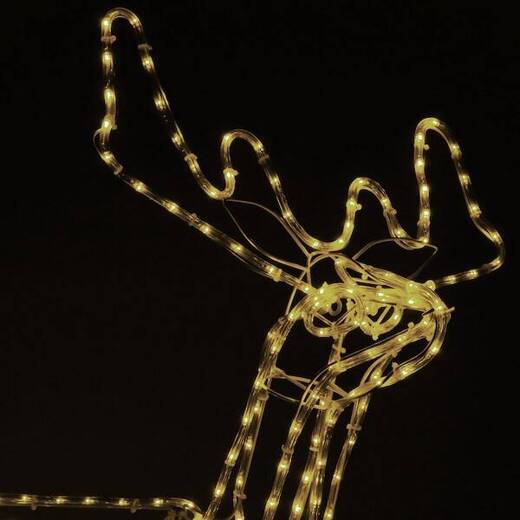 Renifer Led 115 cm świąteczny z ruchomą głową świetlna dekoracja do ogrodu biały ciepły