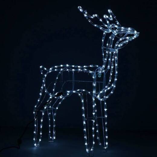Renifer Led 90 cm świąteczny, świetlna dekoracja do ogrodu biały zimny