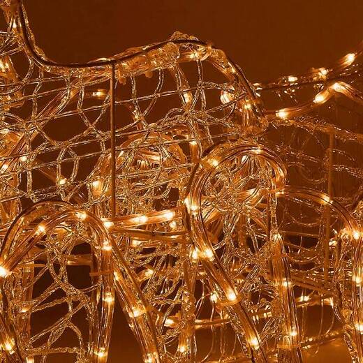 Renifery Led 150 cm świąteczne z saniami świetlna dekoracja do ogrodu biały ciepły