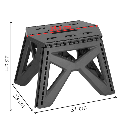 Stołek składany wielofunkcyjny, podest, stopień wys. 23 cm szary 