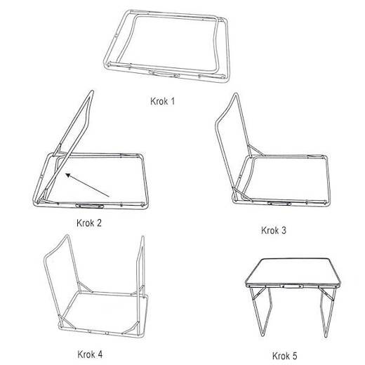 Stolik turystyczny składany z 4 krzesłami meble kempingowe zestaw