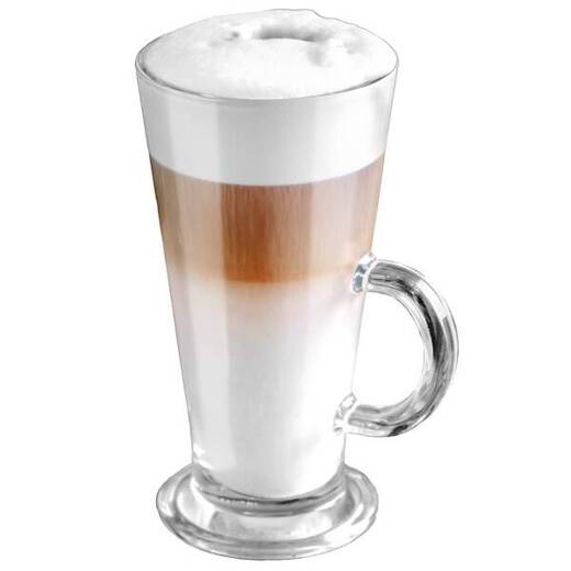 Szklanki do kawy latte, deserów z uchem 280 ml komplet 6 szt. 