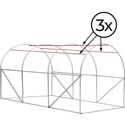 Szklarnia ogrodowa foliowa UV-4 140g/m2 tunel foliak 3x2x2 m zielony