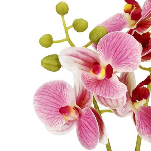 Sztuczny storczyk w doniczce 33,5 cm orchidea dekoracyjny kwiat różowy