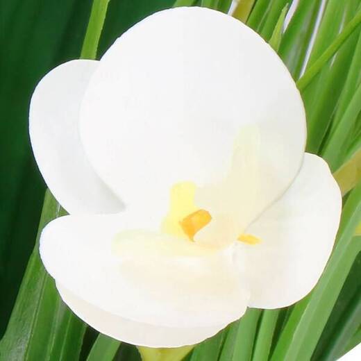 Sztuczny storczyk w doniczce 44 cm orchidea dekoracyjny kwiat biały