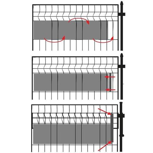 Taśma ogrodzeniowa i klipsy mocujące 20 szt. PVC 35 m x 19 cm 450 g/m2 ciemna zieleń