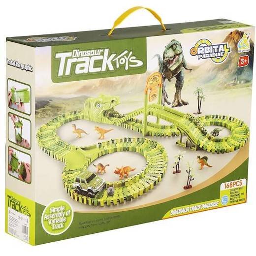 Tor wyścigowy park dinozaurów zestaw 168 elementów zabawka dla dzieci