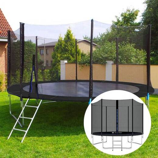 Trampolina ogrodowa dla dzieci 16 FT 500 cm z siatką ochronną i drabinką 