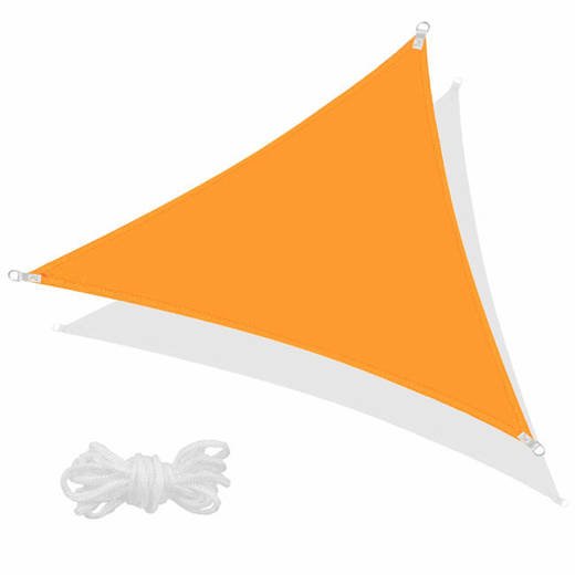 Żagiel przeciwsłoneczny trójkątny 7x5x5m pomarańczowy