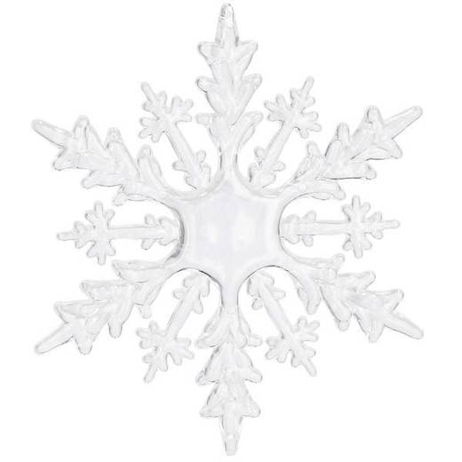 Zawieszka choinkowa 36 szt. akrylowa, świąteczna ozdoba soperl, śnieżynka przezroczysty