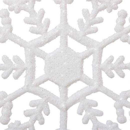 Zawieszki choinkowe 9 szt. białe śnieżynki na choinkę 12 cm 