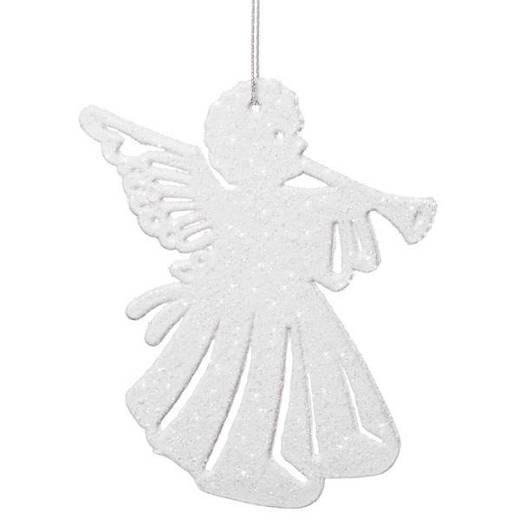 Zawieszki choinkowe białe aniołki na choinkę 11cm 6 szt.
