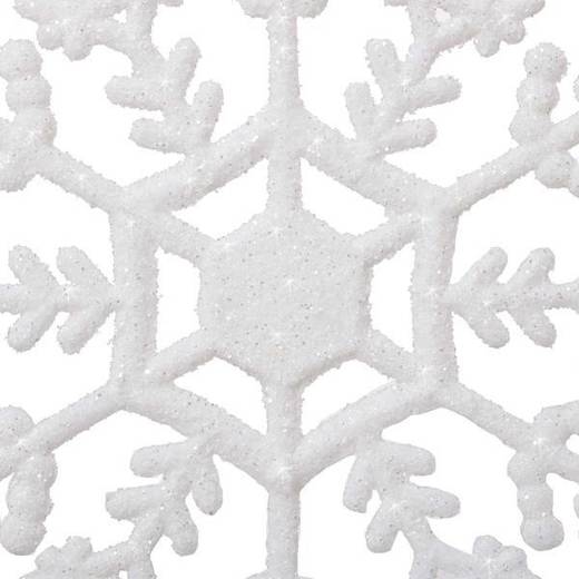 Zawieszki choinkowe białe śnieżynki na choinkę 12 cm 3 szt.