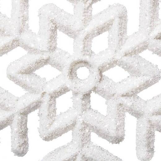 Zawieszki choinkowe białe śnieżynki na choinkę 8,5 cm 12 szt.