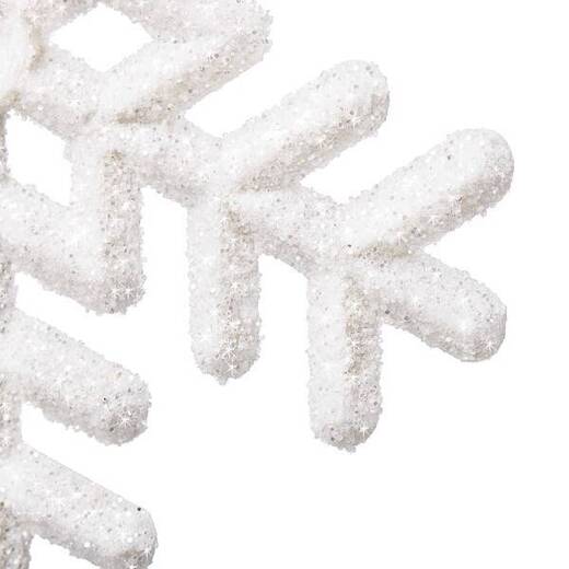 Zawieszki choinkowe białe śnieżynki na choinkę 8,5 cm 3 szt.