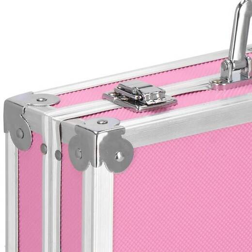 Zestaw artystyczny 145 elem. walizka do malowania dla dzieci z przyborami różowa