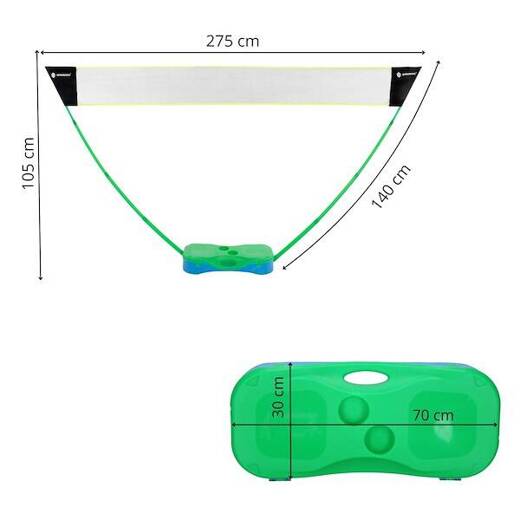 Zestaw do badmintona: siatka, paletki, lotki w etui