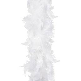 Boa z piór naturalnych 600 cm łańcuch na choinkę, ozdoba świąteczna biały