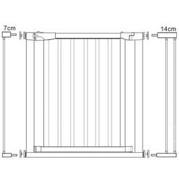 Bramka zabezpieczająca schody 75-103 cm bramka rozporowa brązowo-czarna