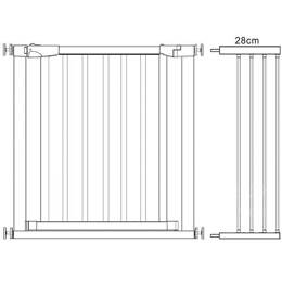 Bramka zabezpieczająca schody 75-110 cm bramka rozporowa brązowo-czarna  