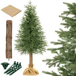 Choinka sztuczna na pniu 220 cm świerk drzewko bożonarodzeniowe PE